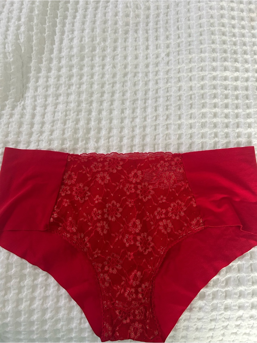 ❤️ NWOT VS Victoria's Secret Sz XL Red Lace High-Waist Cheeky Panties ❤️
